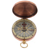 Vintage Premium Flip Metal Pocket Compass - Rose Gold
