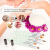 10pcs/set Nail Art Brush Painting Drawing Pen Builder Flat Gradient Line  UV Gel Acrylic Crystal Tips Design Manicure Tools