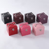 Handheld Portable Fashion High Grade PU Leather Jewelry Box 3 Layers Holder Storage Square Cube Case Watch Necklace Ring Earring Accessories Display With Makeup Mirror Gift
