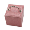 Handheld Portable Fashion High Grade PU Leather Jewelry Box 3 Layers Holder Storage Square Cube Case Watch Necklace Ring Earring Accessories Display With Makeup Mirror Gift