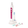 FL-A15 Electric Toothbrush Rechargeable Oral Brush Sonic Toothbrush With 3 Brush Heads IPX7 Waterproof Rose Red