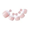 24Pcs False Toenail Tips Set French Full Cover Fake Toe Nail Tips for DIY Manicure