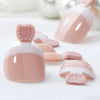 24Pcs False Toenail Tips Set French Full Cover Fake Toe Nail Tips for DIY Manicure