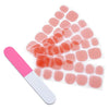 2 Sheets 48pcs Double-sided Nail Glue Sticker Jelly Transparent Flexible Fake Nail Tips Adhesive Nail Glue with Nail Manicure Tool