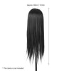 23" Hairdressing Training Head Dummy Head Cosmetology Mannequin Head 30% Real Hair + 70% High Temperature Fiber Black