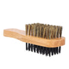 Men's Beard Brush Double-sided Facial Hair Brush Shaving Comb Male Mustache Brush Solid Wood Handle Optional Size
