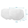 2 PCS White Siliconen Gel Inlegzolen Voorvoet Pad Hoge Hak Schokabsorptie Anti Gladde Voeten Pijn Gezondheidszorg Schoen Binnenzool Lady Silicone Breathable Size Adjustable Insole