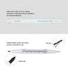 3Pcs Double-headed Tattoo Skin Marker Pen + Eyebrow Tattoo Measure Paper Ruler for Permanent Makeup Tattoo Tool With Cambered Eyebrow Ruler