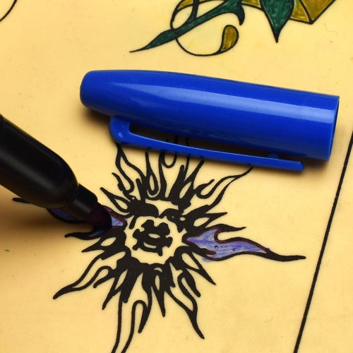 6 ألوان قلم الوشم مقاوم للماء البلاستيك الوشم نقل الجلد ماركر ملون دائم القلم ماكياج الوشم اكسسوارات