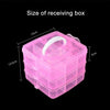 3 Layers Plastic Empty Storage Box Nail Art Rhinestone Tools Jewelry Beads Organizer Container Detachable Makeup Box