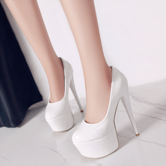 حذاء WETKISS مثير بكعب ستيليتو - أبيض