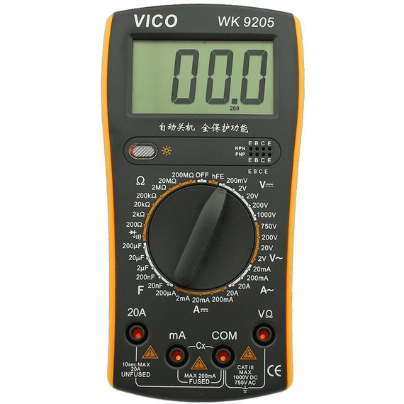 WK9205 Premium Multi-purpose Voltmeter - Yellow
