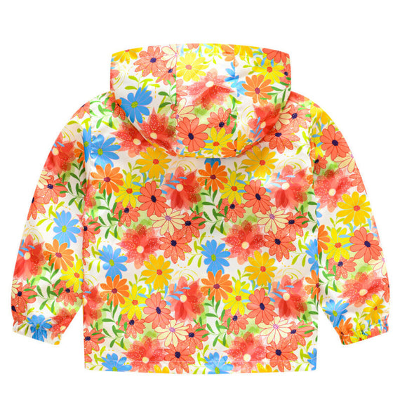 Windproof Zipper Hooded Jacket - Orange