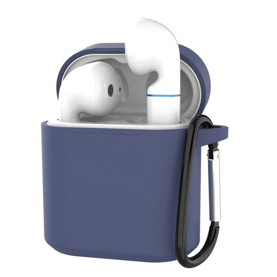 Wireless High Quality Silicone Earpods Case - Navy Blue