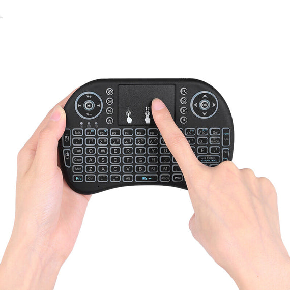 Wireless Keyboard With TouchPad Mouse - Black