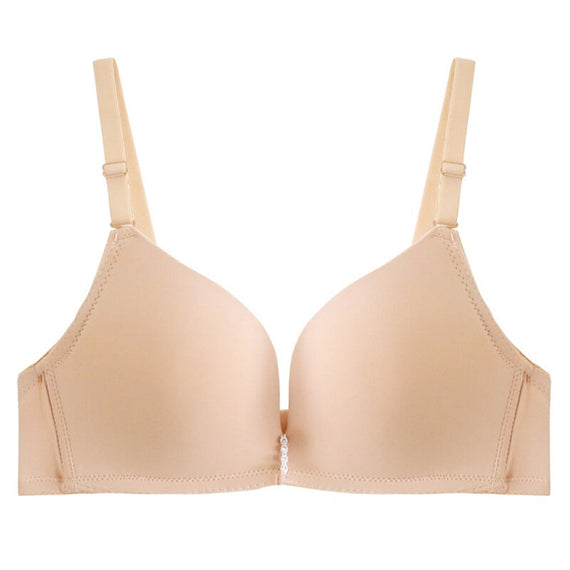Women Push Up Seamless Adjustable Lingerie Bra - Nude