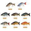 Lixada 85mm 11g 3.3" 6-segement Multi Jointed Fishing Life-like Hard Lure Minnow Swimbait Bait 2 Treble VMC Hooks