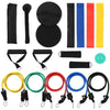 18pcs نطاقات مقاومة تعيين تمرين تمرينات تمرينات إعادة التأهيل عصابات حلقة عصابات أنبوب الباب مرساة الأشرطة في الكاحل