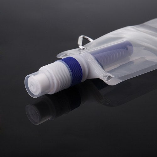 Foldable Flexible Water Filter Bag Bladder Water Filtration Bottle with Carabiner for Outdoor Emergency Survival Camping Hiking