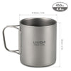كوب ليكسادا 220 مل / 450 مل تيتانيوم مزدوج الجدار