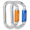 25KN Srew Locking Gate Carabiner الثقيلة D شكل تويست قفل Carabiner