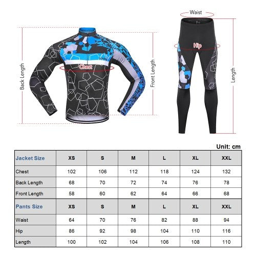 Men Winter Thermal Fleece Cycling Clothing Set