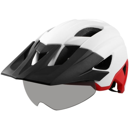 Mountain Bike Helmet with Detachable Visor Detachable Goggles Ultralight Adjustable MTB Cycling Bicycle Helmet Men Women Sports Outdoor Safety Helmet