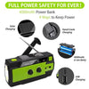 Hand-cranked Solar Emergency Radio Flashlight SOS Alarm Reading Light Motion Sensor Outdoor Emergency Device