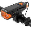 WEST BIKING الطاقة الشمسية إضاءة دراجة هوائية USB قابلة للشحن LED ركوب الدراجات العلوي مقاوم للماء دراجة القرن مصباح تحذير