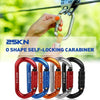 25KN Professional Climbing Carabiner Screw Locking Gate Carabiner Heavy Duty O-shape Climbing Buckle Lightweight Hammock Locking Clip for Climbing Rappelling Canyoning Hammock Climbing Gear Quick Clip Equipment