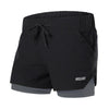 Women 2-in-1 Running Shorts Quick Drying Breathable Active Training Jogging Cycling Workout Shorts with Liner