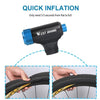 Mini CO2 Inflator Bike Pump Super Fast Tire Inflation Portable Bicycle Pump Aluminum Alloy Tire Tube High Pressure Hand Pump Inflator   Bike Tire Pump Cycling Air Inflator Mountain Road Bike Accessories for MTB Bicycle Pump