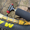 Mini CO2 Inflator Bike Pump Super Fast Tire Inflation Portable Bicycle Pump Aluminum Alloy Tire Tube High Pressure Hand Pump Inflator   Bike Tire Pump Cycling Air Inflator Mountain Road Bike Accessories for MTB Bicycle Pump