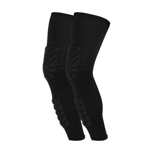 دعم الركبة الواقية وسادة الساق طويلة الساق الدعامة الدعامة لكرة السلة لكرة القدم الكرة الطائرة (2 أكمامان)