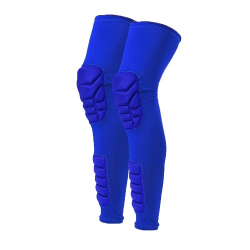 دعم الركبة الواقية وسادة الساق طويلة الساق الدعامة الدعامة لكرة السلة لكرة القدم الكرة الطائرة (2 أكمامان)