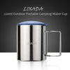 Lixada 220ml في الهواء الطلق القدح المحمولة التخييم النزهة كوب مياه الفولاذ المقاوم للصدأ الفولاذ الفولاذ المقاوم للصدأ