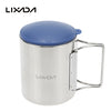 Lixada 220ml في الهواء الطلق القدح المحمولة التخييم النزهة كوب مياه الفولاذ المقاوم للصدأ الفولاذ الفولاذ المقاوم للصدأ