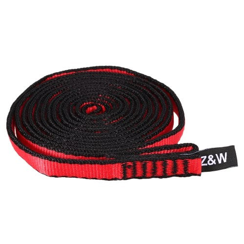 23kn 16mm 150cm/4.9ft Rope Runner حزام حزام حزام مسطح للحبل لتسلق الجبال الصخور تسلق الصخور الهندسة الإنقاذ