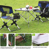 Height Adjustable Folding Table Outdoor Portable Aluminum Alloy Camping Table Desk Furniture Foldable Picnic Table with Carry Bag