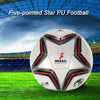 Five-point Star PU Inflatable Football Durable Synthetic Leather Soft Touch Soccer for Younger Teenager Game Soccer Training