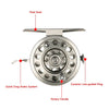 Fly Fishing Reel Right Handed Aluminum Alloy Smooth Rock Ice Fishing Reels Fly Reels Fishing Accessories