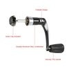 Lixada Metal Fishing Spinning Reel Handle Grip Fishing Reel Handle CNC Fold Handle Rocker Arm
