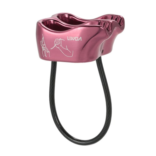 جهاز Lixada ذو الفتحة المزدوجة ATC Belay Rappel جهاز تسلق الصخور الخارجي، حلقات تسلق الصخور من قمم الجبال، جهاز تثبيت حلقة الأمان، معدات التسلق