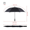 TOMSHOO 61 Inch Oversized Automatic Auto Open Golf Umbrella Outdoor Extra Large Double Canopy Ventilated Windproof Stick Umbrella