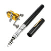Fishing Rod Reel Combo Kit Set Mini Telescopic Portable Pocket Pen Fishing Rod Pole + Reel Aluminum Alloy Fishing Accessories