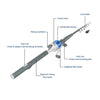 151cm Mini Folding Fishing Rod Foldable Telescopic Fighing Pole Fishing Rod Reel Combo with Fishing Lures Line Carp Fishing Tackle