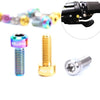RISK 2PCS M5×14mm Titanium Bolts for Bike Thumb Shifter Fixed Screws Ti Conjoined Hexagon Ti Screws Ti Fastener MTB Bicycle Parts