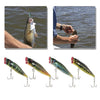 Lixada 4 قطع من طعوم الصيد العائمة 12 جرام 95 ملم مجموعة الطعم الصلب الاصطناعي المتذبذب مع #6 خطافات