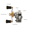 6+1BB Ball Bearings Raft Fishing Reel 4.0:1 Fishing Reel Metal Spool Reel Right/Left Hnad Raft Reel