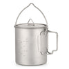 Tomshoo Portable Ultralight 750ml وعاء التيتانيوم